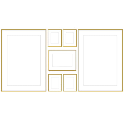Gallery Wall - #108 Ashton (Flat) / Gold Satin Gallery Walls Made Easy
