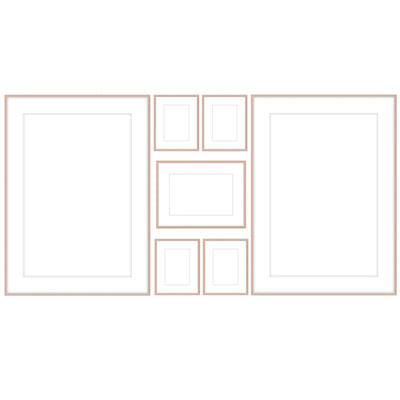 Gallery Wall - #108 Ashton (Flat) / Rose Gold Gallery Walls Made Easy