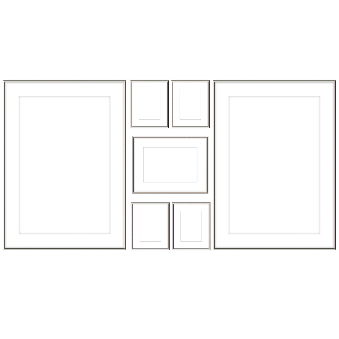 Gallery Wall - #108 Ashton (Flat) / Silver Gloss Gallery Walls Made Easy