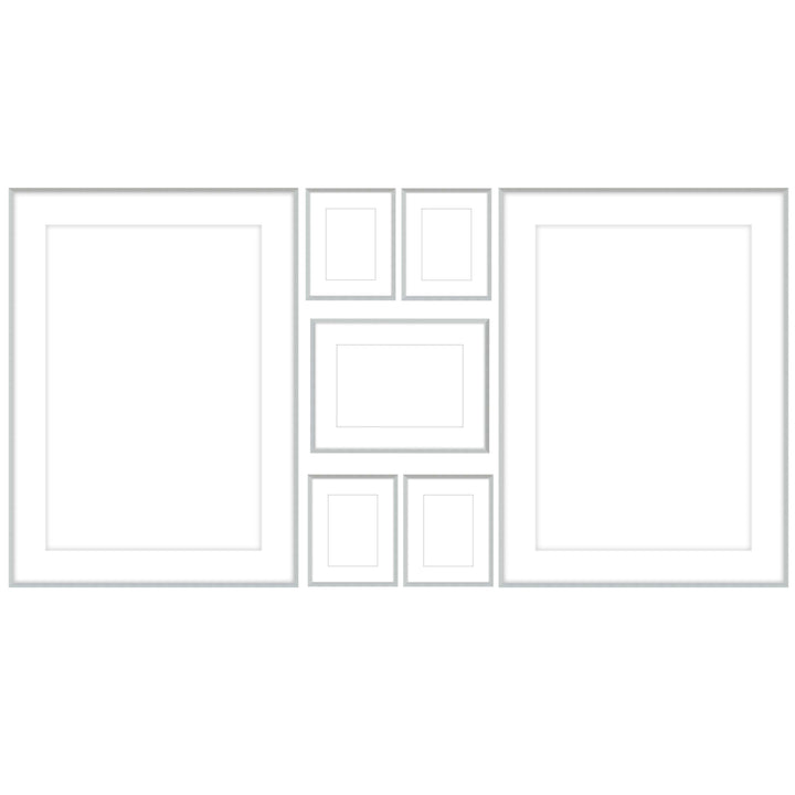 Gallery Wall - #108 Ashton (Flat) / Silver Satin Gallery Walls Made Easy