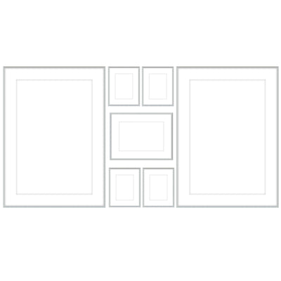 Gallery Wall - #108 Ashton (Flat) / Silver Satin Gallery Walls Made Easy