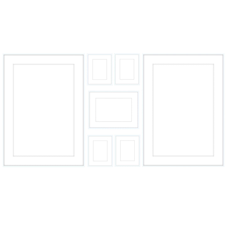 Gallery Wall - #108 Ashton (Flat) / White Gallery Walls Made Easy