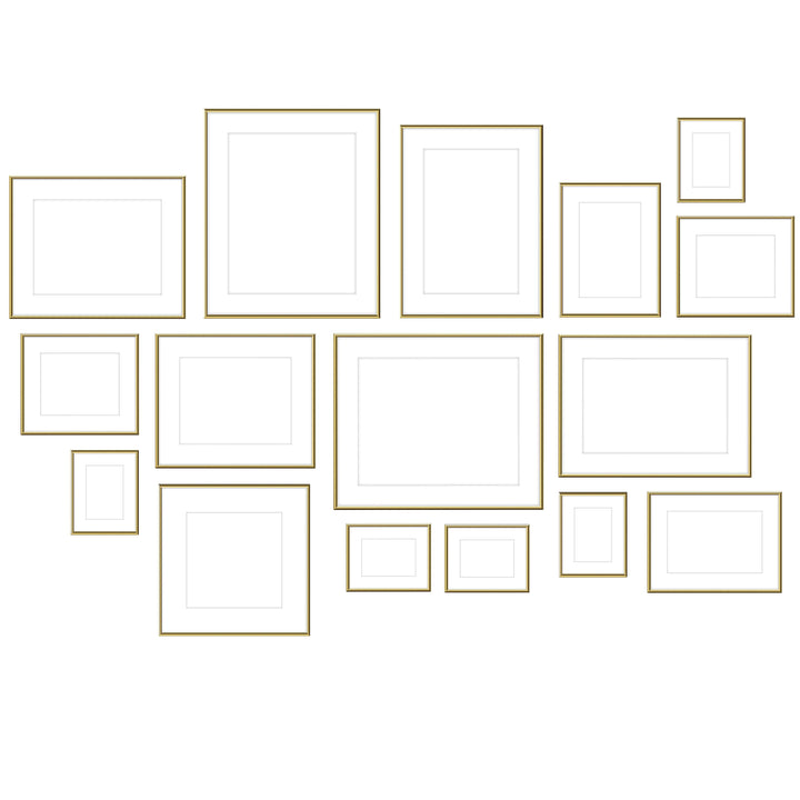 Gallery Wall #109 Ashton Frame (flat) / Gold Gloss Gallery Walls Made Easy