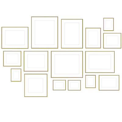 Gallery Wall #109 Ashton Frame (flat) / Gold Gloss Gallery Walls Made Easy