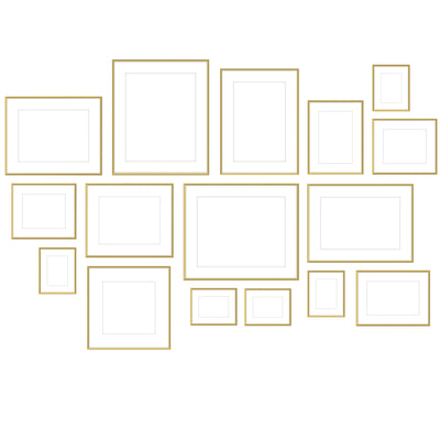 Gallery Wall #109 Ashton Frame (flat) / Gold Satin Gallery Walls Made Easy