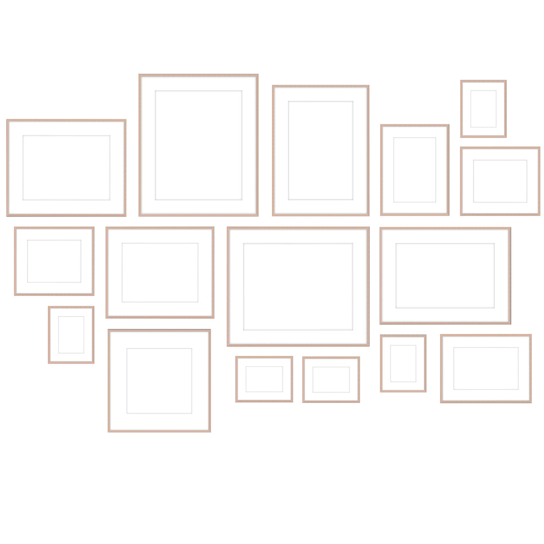 Gallery Wall #109 Ashton Frame (flat) / Rose Gold Gallery Walls Made Easy