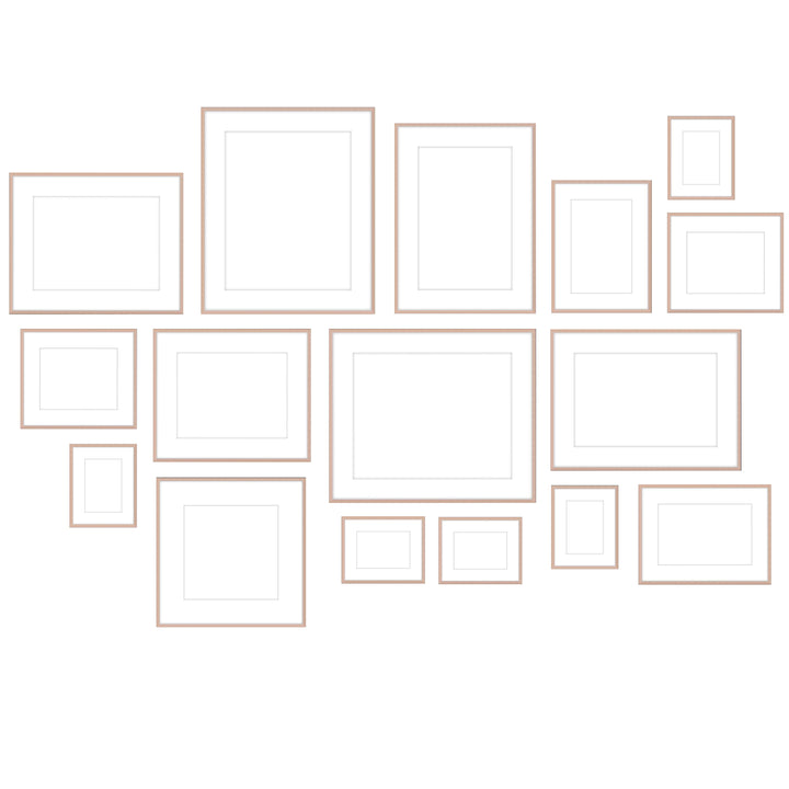 Gallery Wall #109 Ashton Frame (flat) / Rose Gold Gallery Walls Made Easy