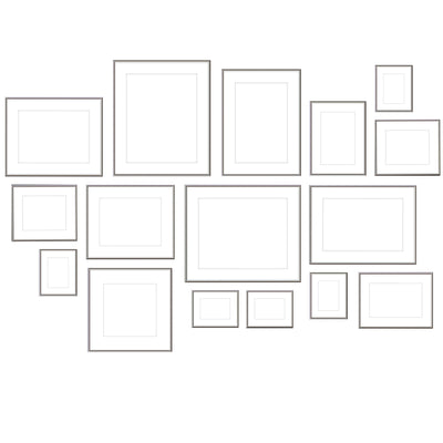 Gallery Wall #109 Ashton Frame (flat) / Silver Gloss Gallery Walls Made Easy