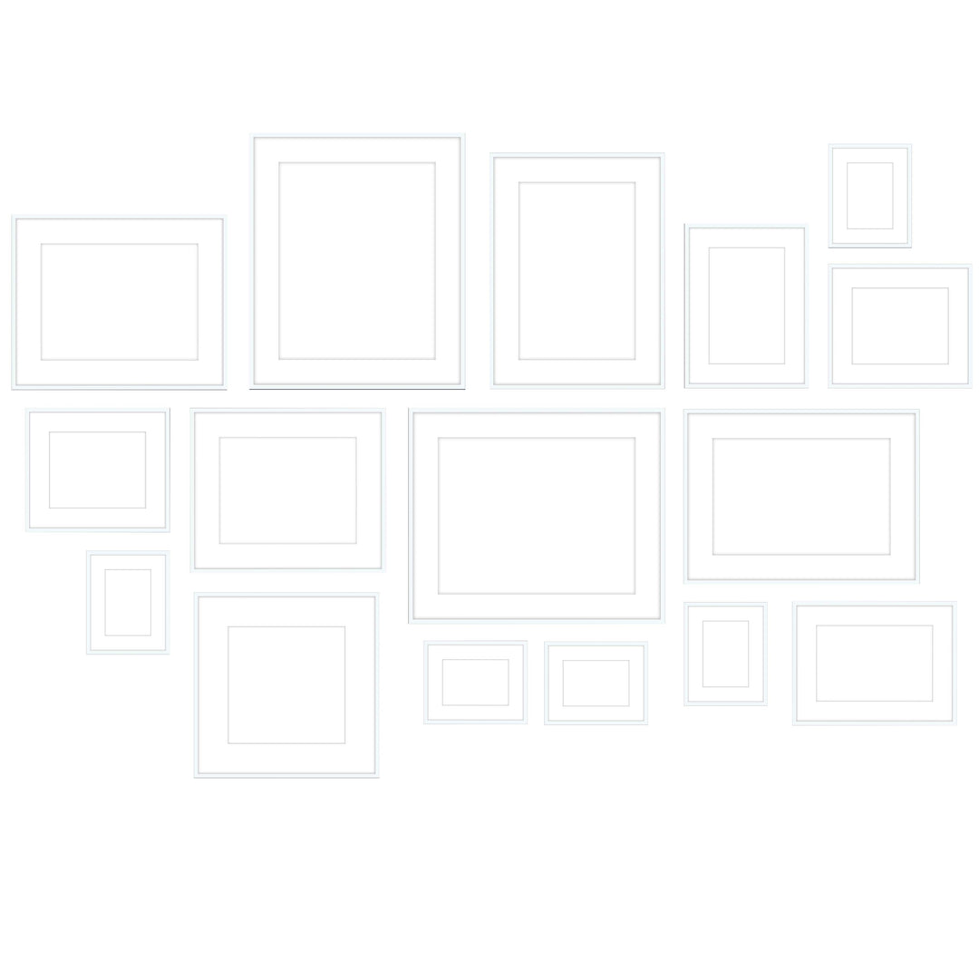 Gallery Wall #109 Ashton Frame (flat) / White Gallery Walls Made Easy