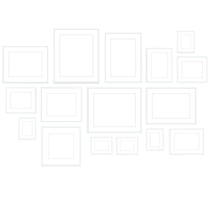 Gallery Wall #109 Ashton Frame (flat) / White Gallery Walls Made Easy