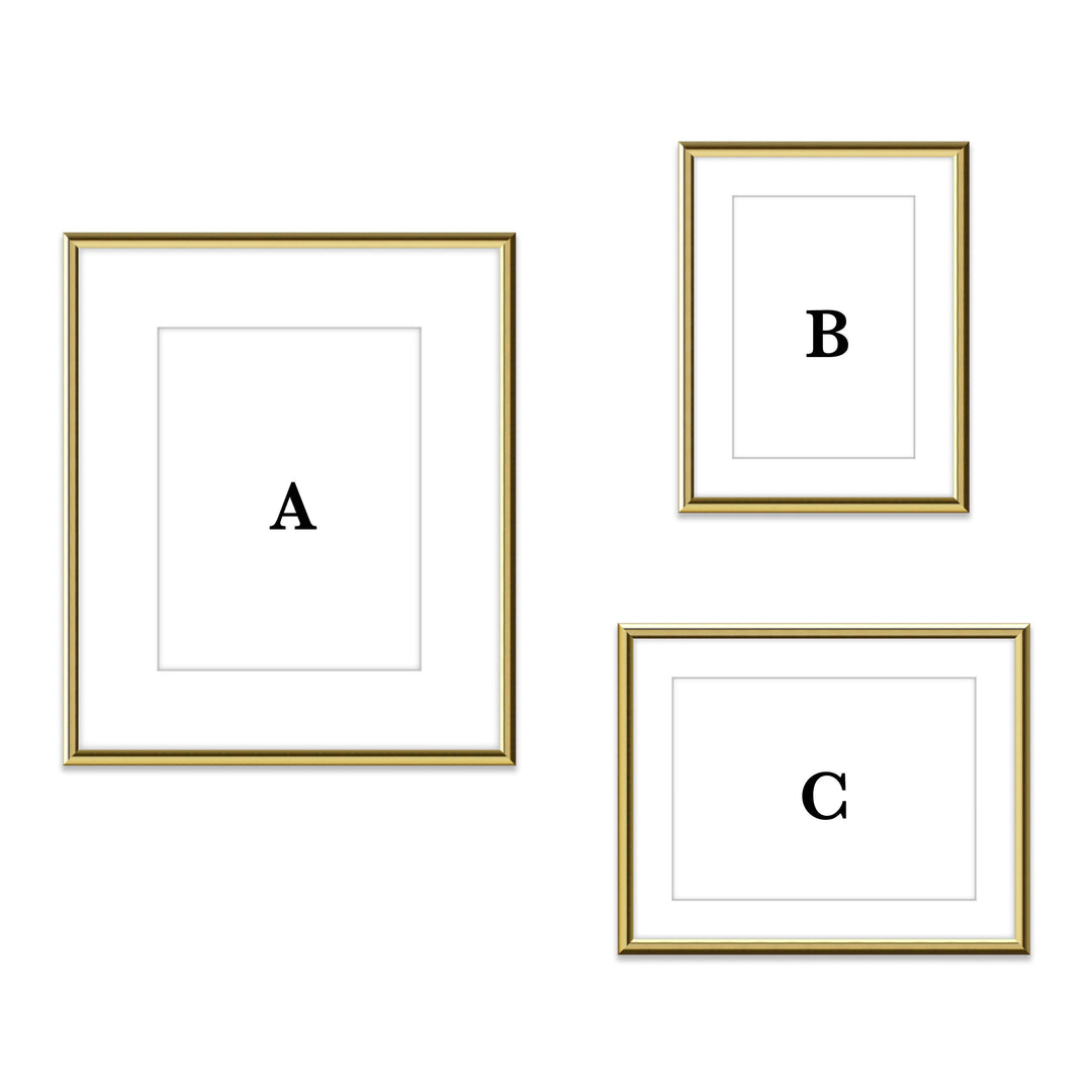 Gallery Wall #802 Ashton (Flat) / Gold Gloss Gallery Walls Made Easy