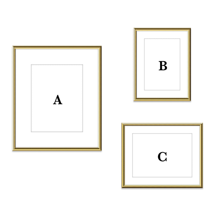 Gallery Wall #802 Ashton (Flat) / Gold Gloss Gallery Walls Made Easy