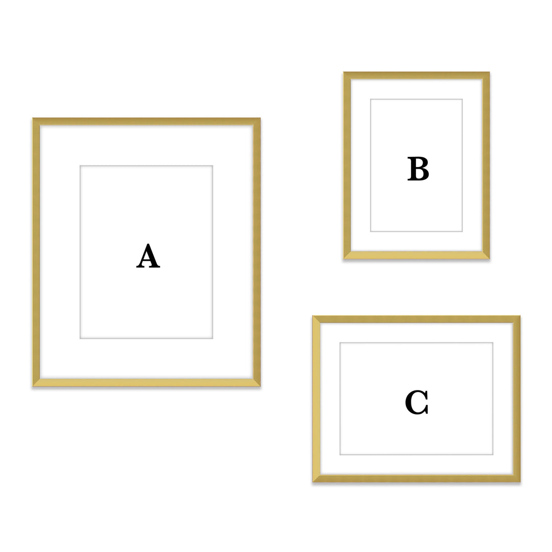 Gallery Wall #802 Ashton (Flat) / Gold Satin Gallery Walls Made Easy