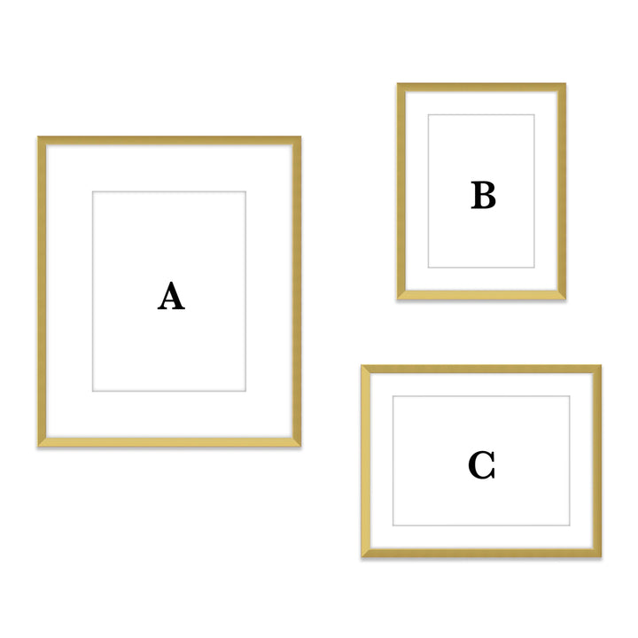 Gallery Wall #802 Ashton (Flat) / Gold Satin Gallery Walls Made Easy