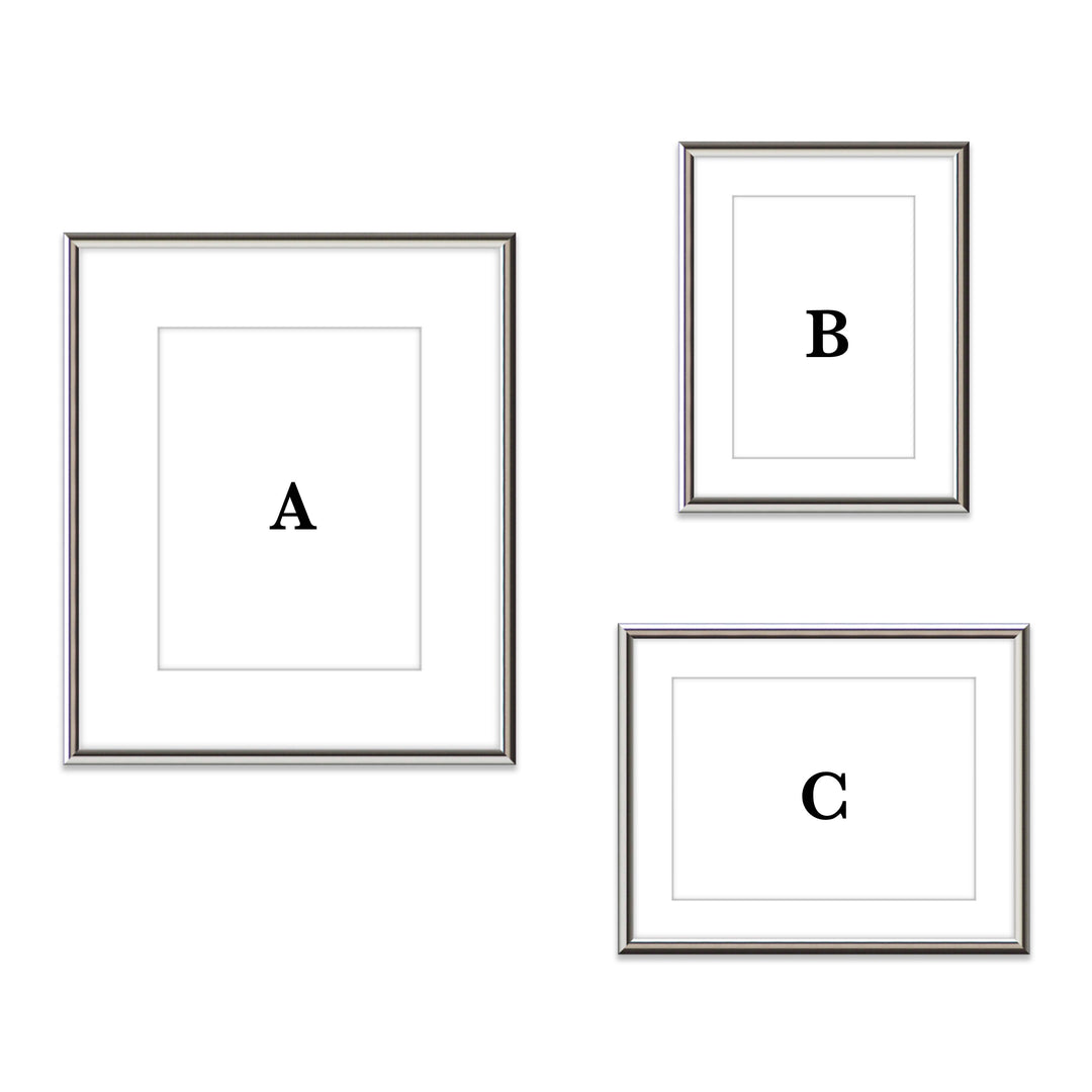 Gallery Wall #802 Ashton (Flat) / Silver Gloss Gallery Walls Made Easy