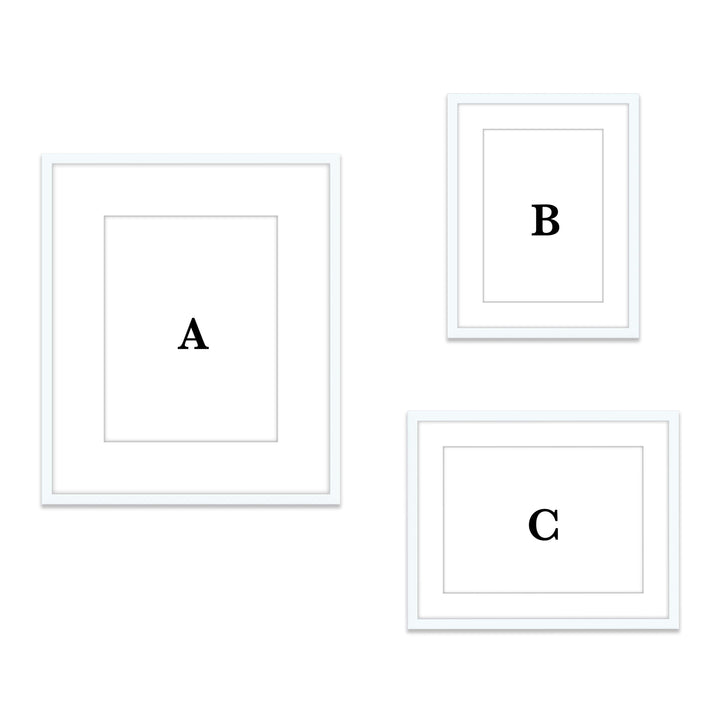 Gallery Wall #802 Ashton (Flat) / White Gallery Walls Made Easy