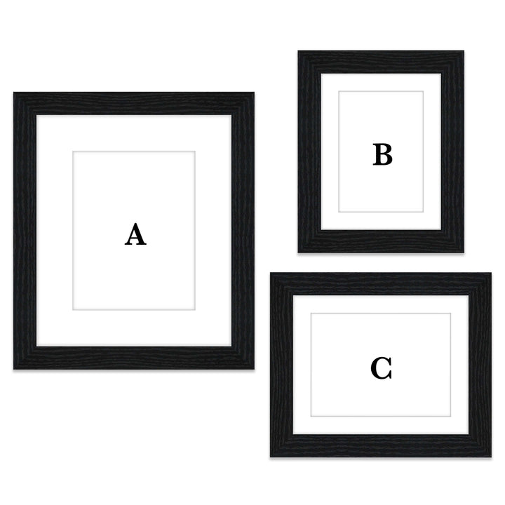 Gallery Wall #802 Jensen / Black Grain Gallery Walls Made Easy