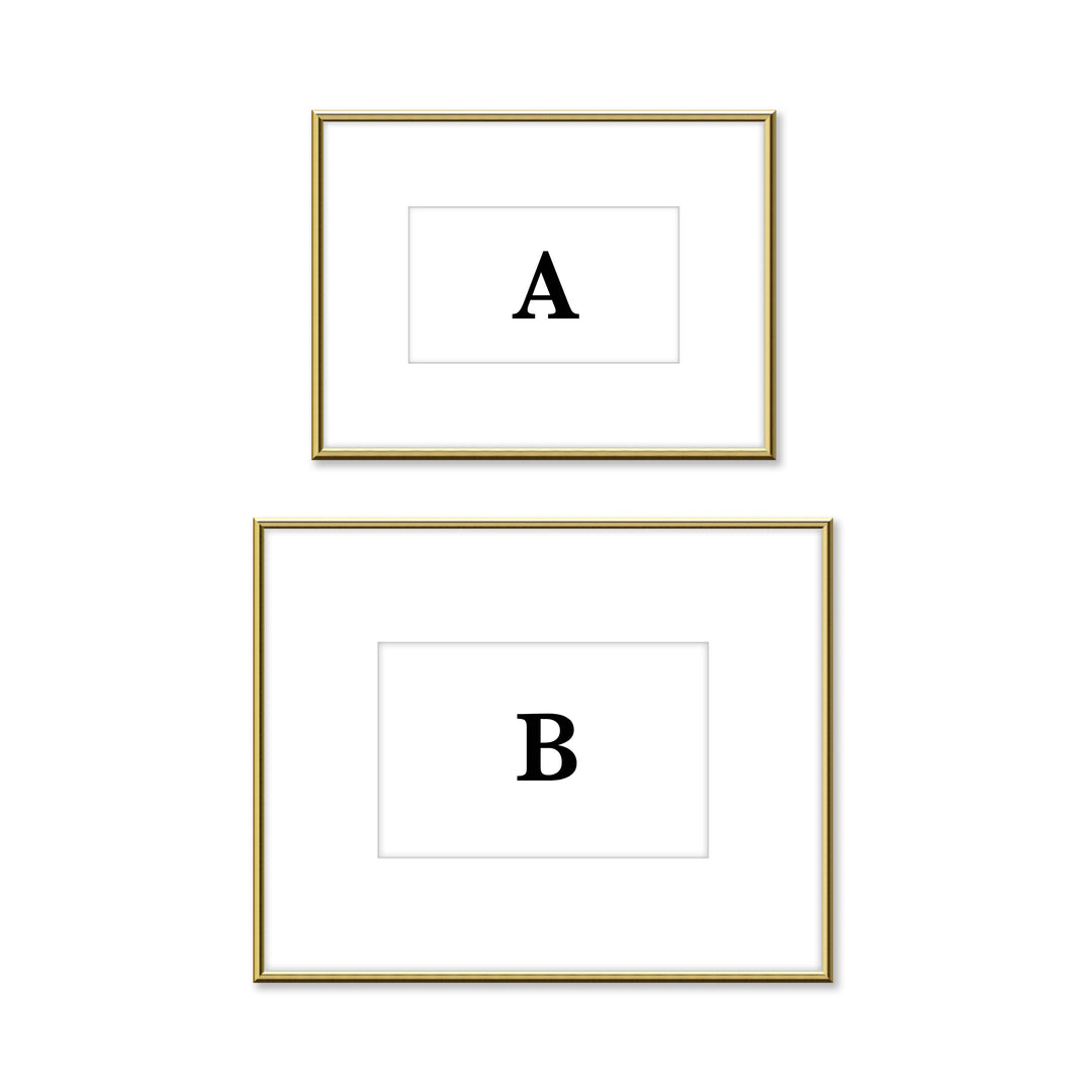 Gallery Wall #807 Ashton Frame (flat) / Gold Gloss Gallery Walls Made Easy