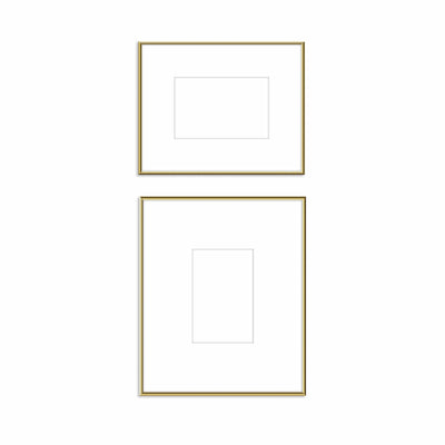 Gallery Wall #808 Ashton Frame (flat) / Gold Gloss Gallery Walls Made Easy