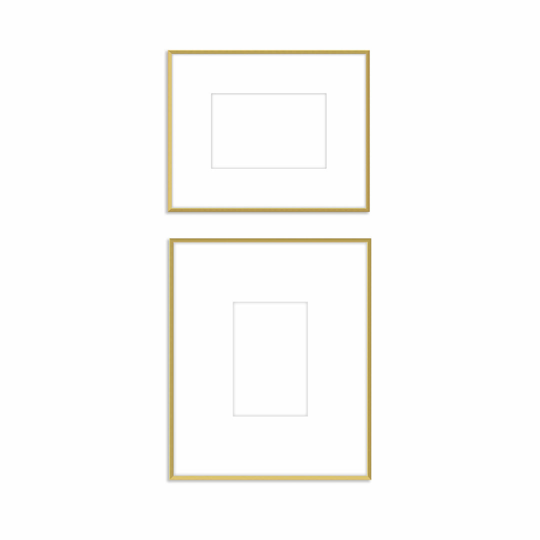 Gallery Wall #808 Ashton Frame (flat) / Gold Satin Gallery Walls Made Easy