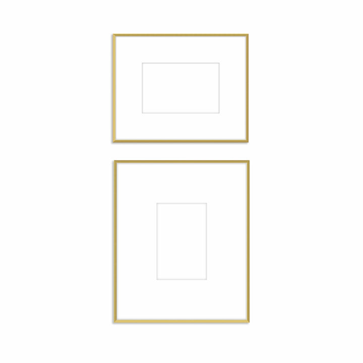 Gallery Wall #808 Ashton Frame (flat) / Gold Satin Gallery Walls Made Easy