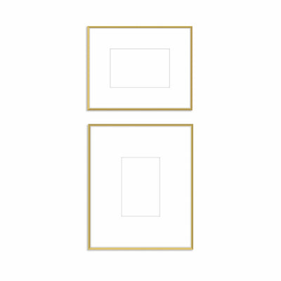 Gallery Wall #808 Ashton Frame (flat) / Gold Satin Gallery Walls Made Easy