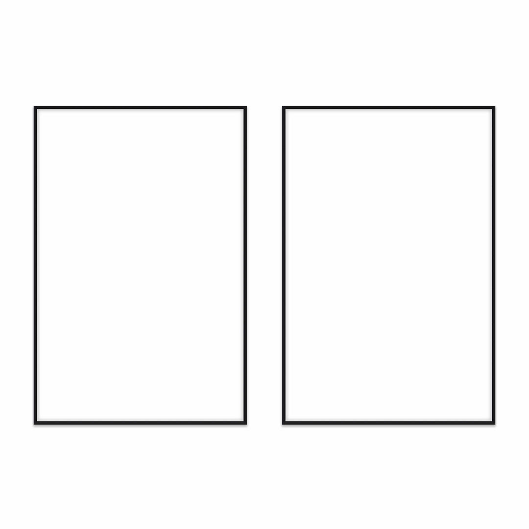 Gallery Wall Diptych #122 Ashton Frame (flat) / Black Satin Gallery Walls Made Easy