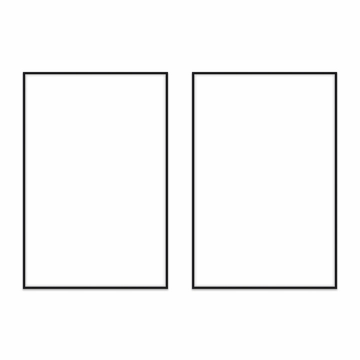 Gallery Wall Diptych #122 Ashton Frame (flat) / Black Satin Gallery Walls Made Easy