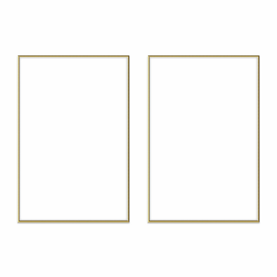 Gallery Wall Diptych #122 Ashton Frame (flat) / Gold Gloss Gallery Walls Made Easy