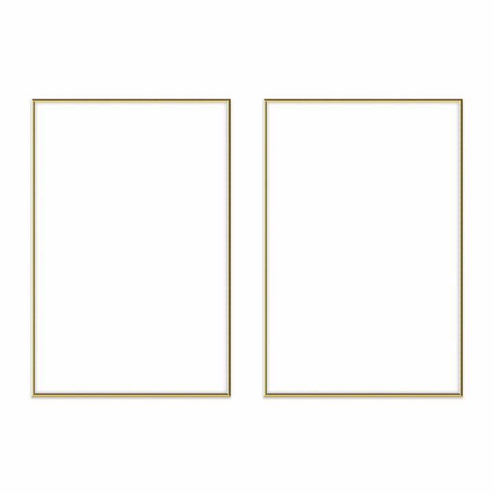 Gallery Wall Diptych #122 Ashton Frame (flat) / Gold Gloss Gallery Walls Made Easy