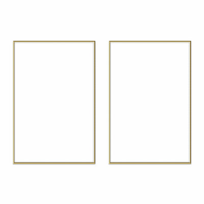 Gallery Wall Diptych #122 Ashton Frame (flat) / Gold Gloss Gallery Walls Made Easy