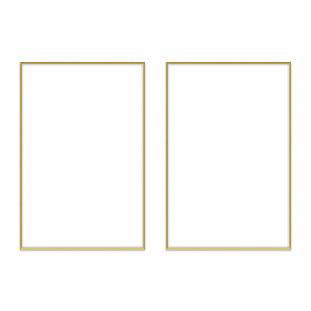Gallery Wall Diptych #122 Ashton Frame (flat) / Gold Satin Gallery Walls Made Easy