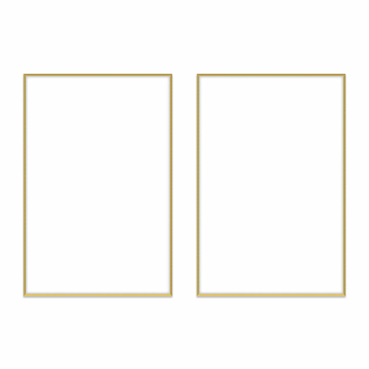 Gallery Wall Diptych #122 Ashton Frame (flat) / Gold Satin Gallery Walls Made Easy