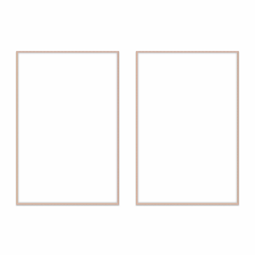 Gallery Wall Diptych #122 Ashton Frame (flat) / Rose Gold Gallery Walls Made Easy