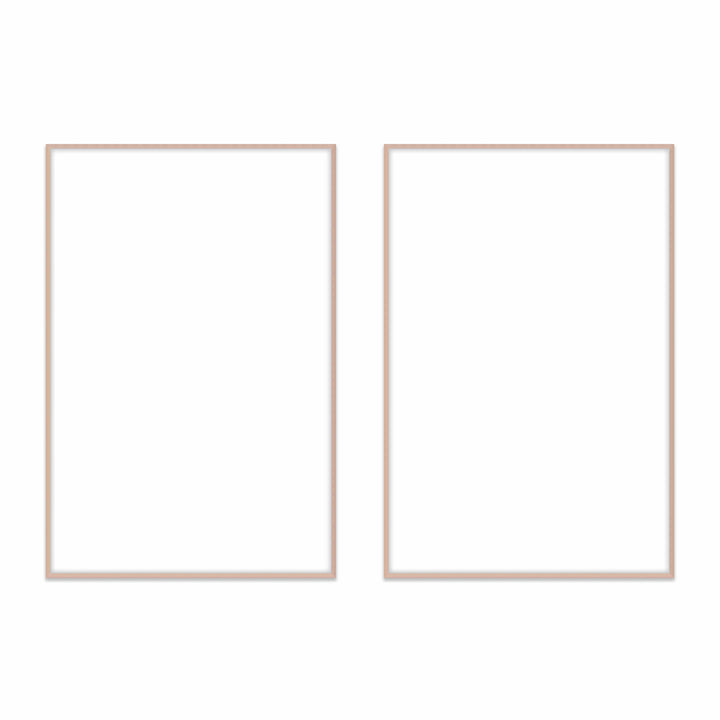 Gallery Wall Diptych #122 Ashton Frame (flat) / Rose Gold Gallery Walls Made Easy