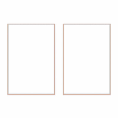 Gallery Wall Diptych #122 Ashton Frame (flat) / Rose Gold Gallery Walls Made Easy