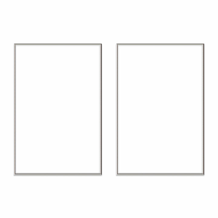 Gallery Wall Diptych #122 Ashton Frame (flat) / Silver Gloss Gallery Walls Made Easy