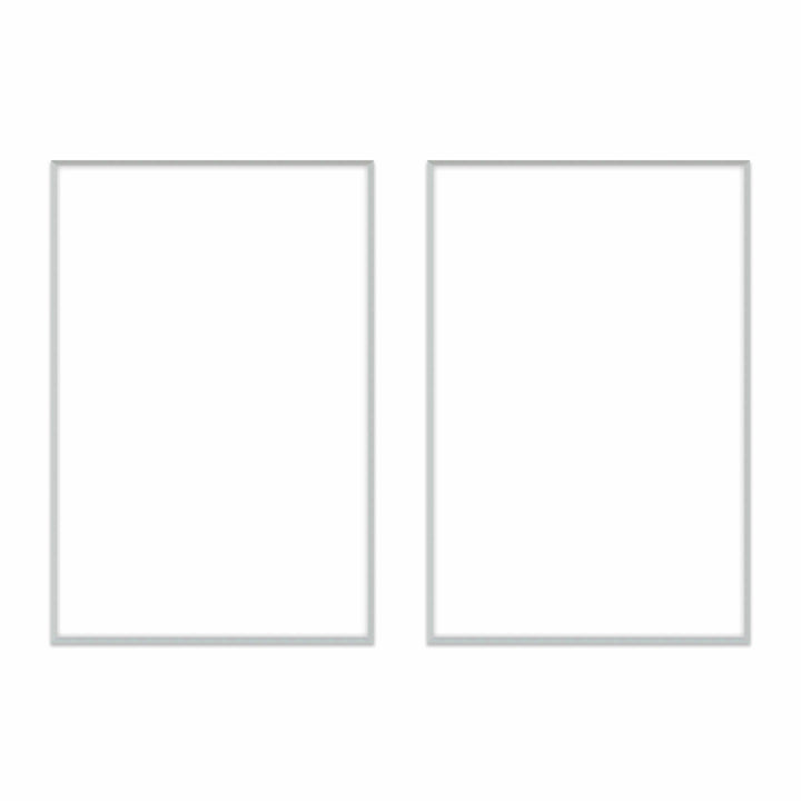Gallery Wall Diptych #122 Ashton Frame (flat) / Silver Satin Gallery Walls Made Easy