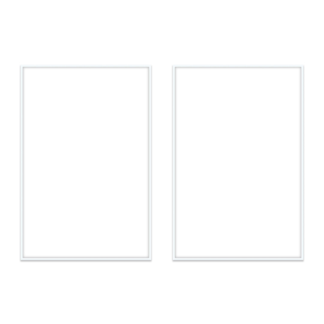 Gallery Wall Diptych #122 Ashton Frame (flat) / White Gallery Walls Made Easy