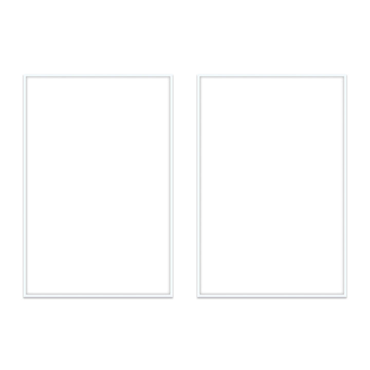Gallery Wall Diptych #122 Ashton Frame (flat) / White Gallery Walls Made Easy