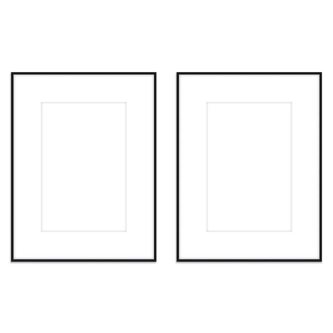 Gallery Wall Diptych #123 Ashton Frame (flat) / Black Satin Gallery Walls Made Easy