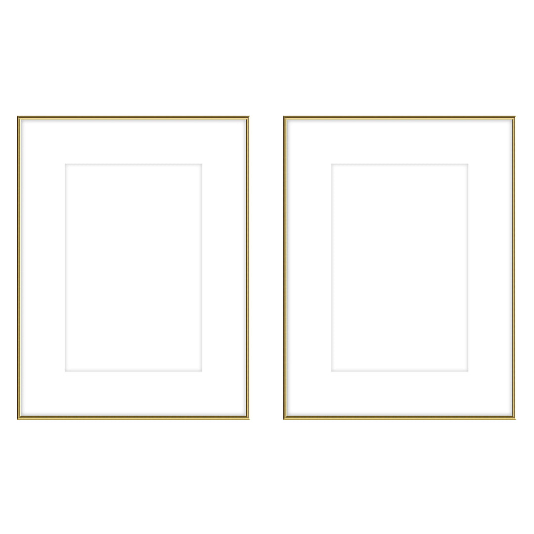 Gallery Wall Diptych #123 Ashton Frame (flat) / Gold Gloss Gallery Walls Made Easy