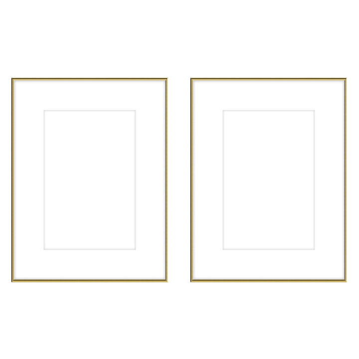 Gallery Wall Diptych #123 Ashton Frame (flat) / Gold Gloss Gallery Walls Made Easy