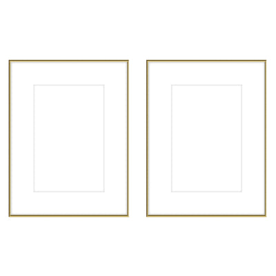 Gallery Wall Diptych #123 Ashton Frame (flat) / Gold Gloss Gallery Walls Made Easy