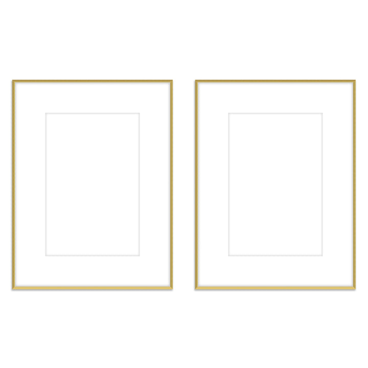 Gallery Wall Diptych #123 Ashton Frame (flat) / Gold Satin Gallery Walls Made Easy