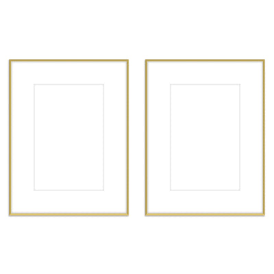 Gallery Wall Diptych #123 Ashton Frame (flat) / Gold Satin Gallery Walls Made Easy