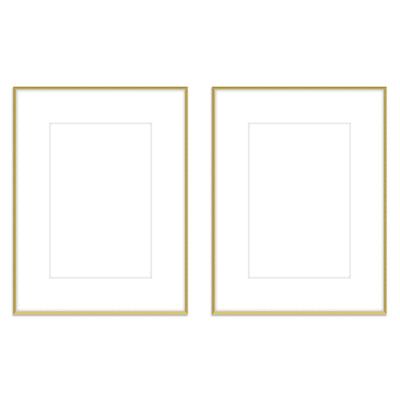 Gallery Wall Diptych #123 Ashton Frame (flat) / Gold Satin Gallery Walls Made Easy