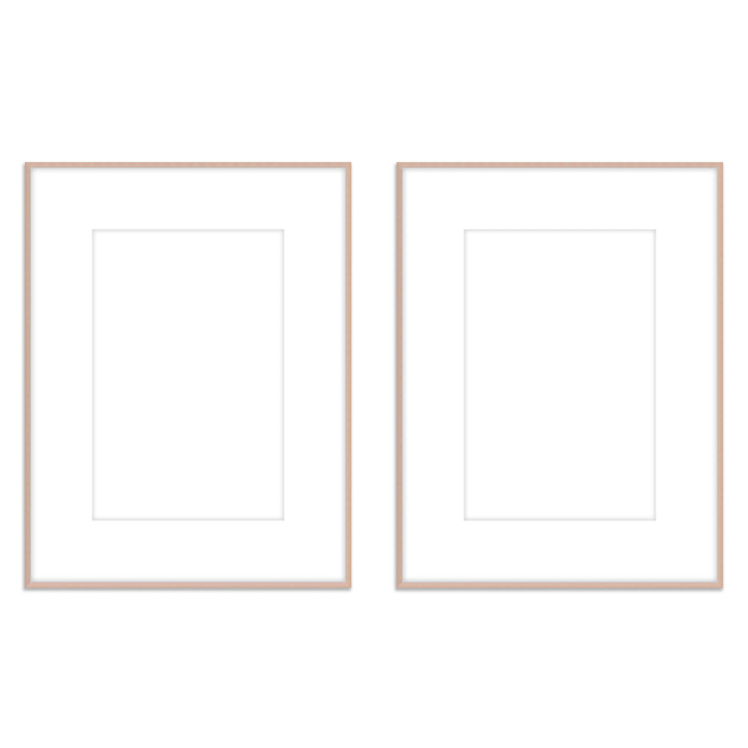Gallery Wall Diptych #123 Ashton Frame (flat) / Rose Gold Gallery Walls Made Easy