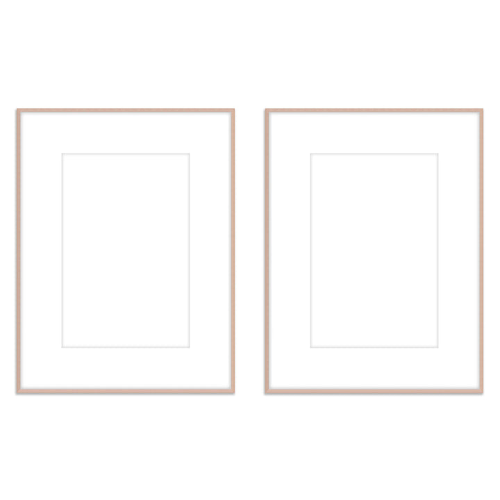 Gallery Wall Diptych #123 Ashton Frame (flat) / Rose Gold Gallery Walls Made Easy