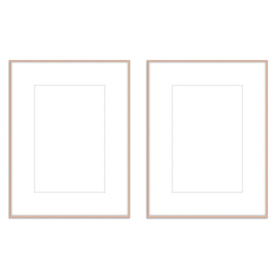 Gallery Wall Diptych #123 Ashton Frame (flat) / Rose Gold Gallery Walls Made Easy
